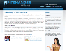Tablet Screenshot of pitshangerdental.com